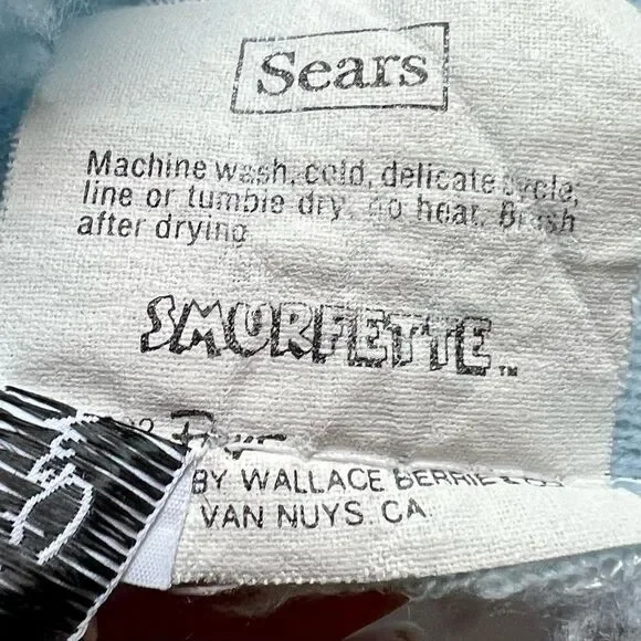 Vintage smurfette plush pillow cover sham - Picture 9 of 11